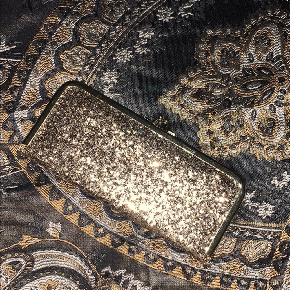 Sequin clutch wallet